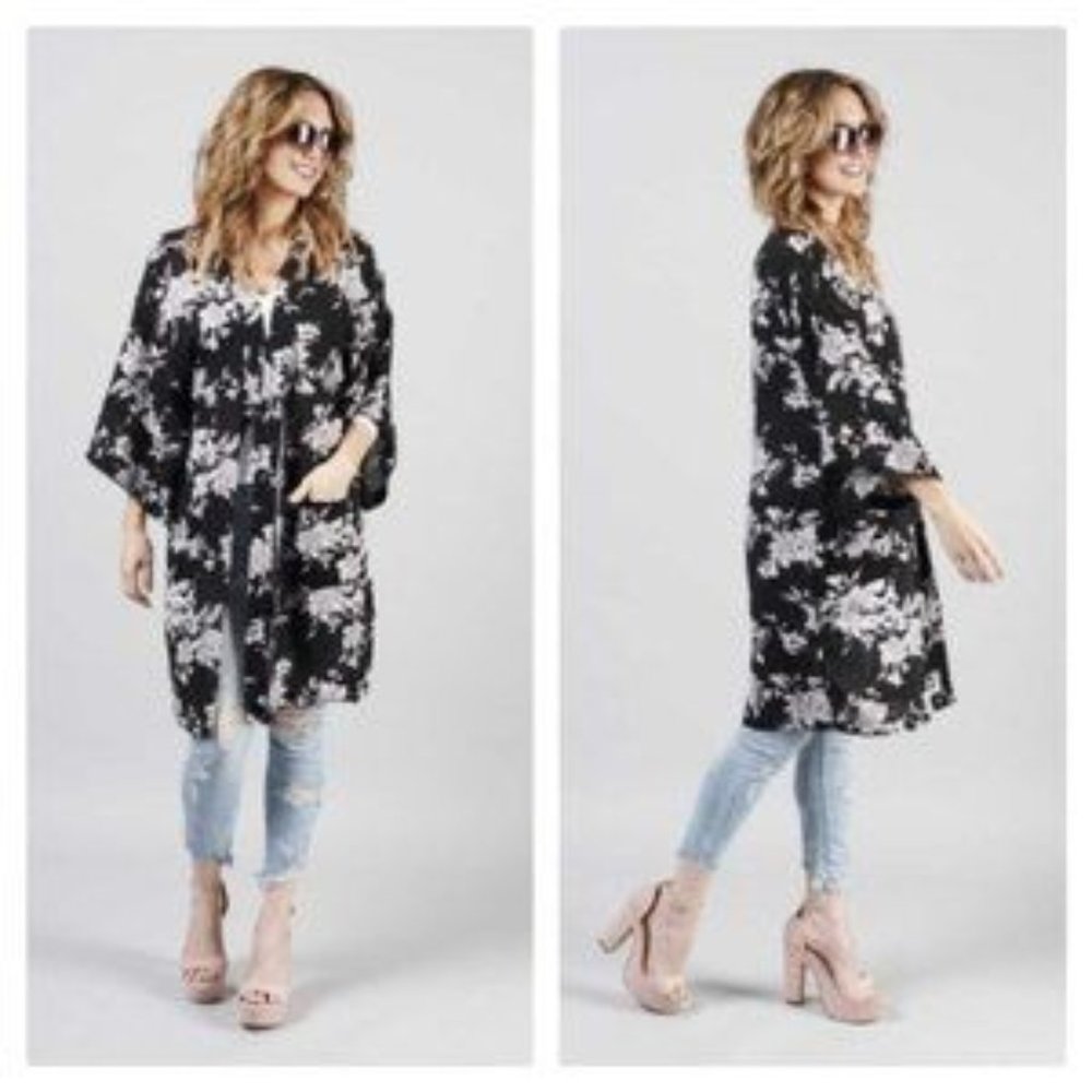 Spiritual Gangster Maya Kimono Floral Cardigan OS